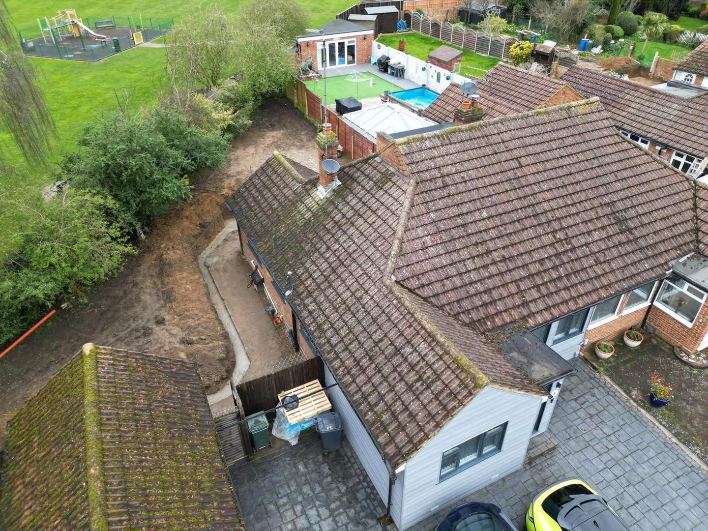 Roof Moss Removal - Before